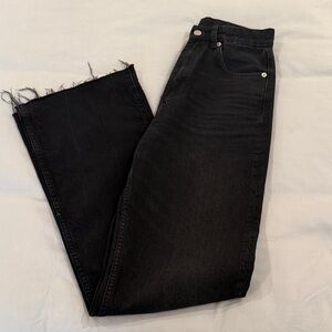 Zara black wide leg jeans